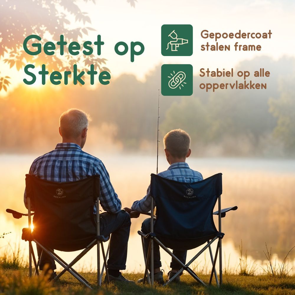 Recalma opvouwbare campingstoelen – set van 2