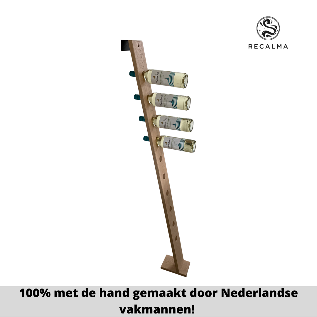 Houten wijnrek