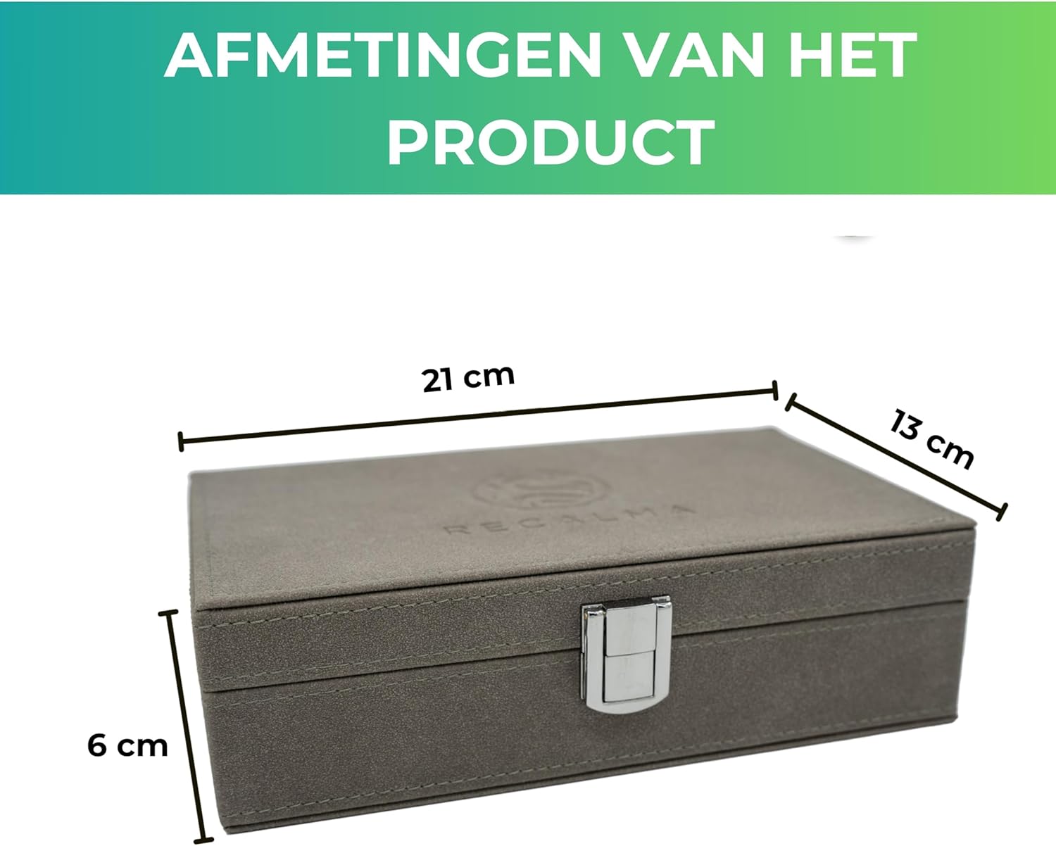 Recalma Faraday Box – Sleutelloze RFID Anti-Diefstal Box voor Autosleutels en Waardevolle Items, Grijs