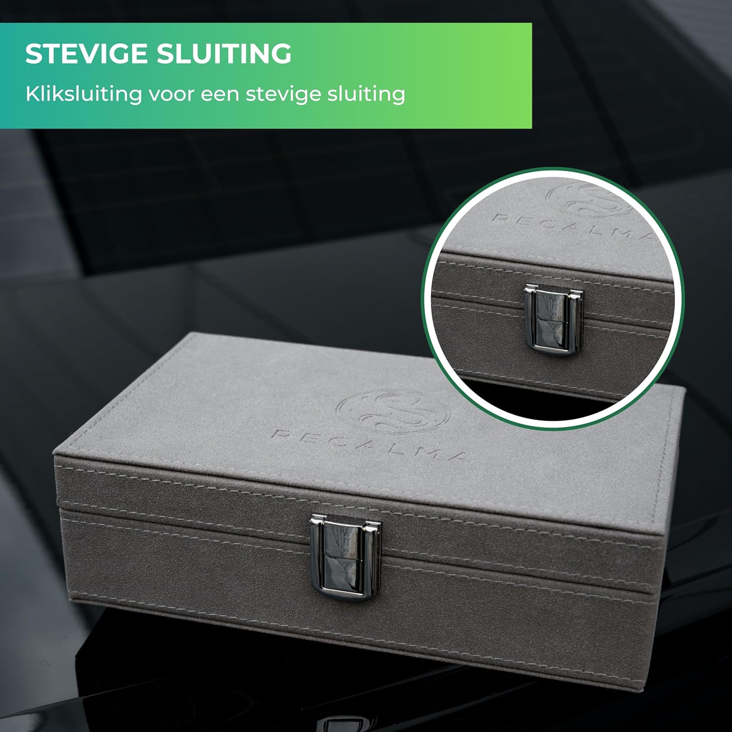 Recalma Faraday Box – Sleutelloze RFID Anti-Diefstal Box voor Autosleutels en Waardevolle Items, Grijs