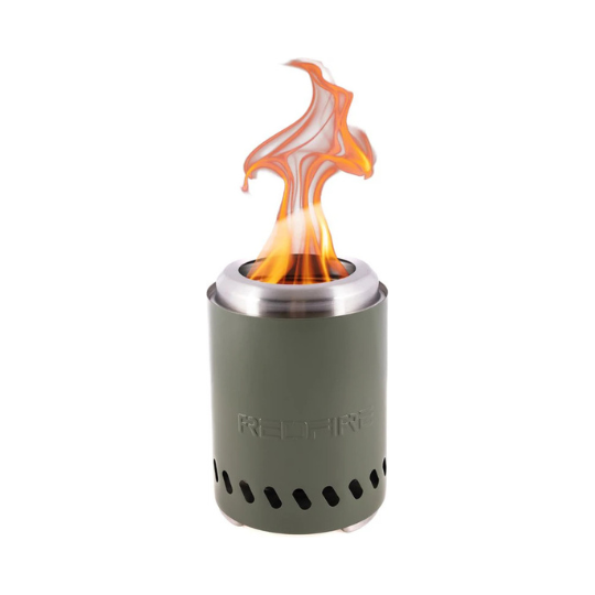 Redfire Volcano Firepit - Tafelhaard Olijfgroen - Compact Model - Olijfgroen - Inclusief Beschermhoes & Hittebestendige Mat