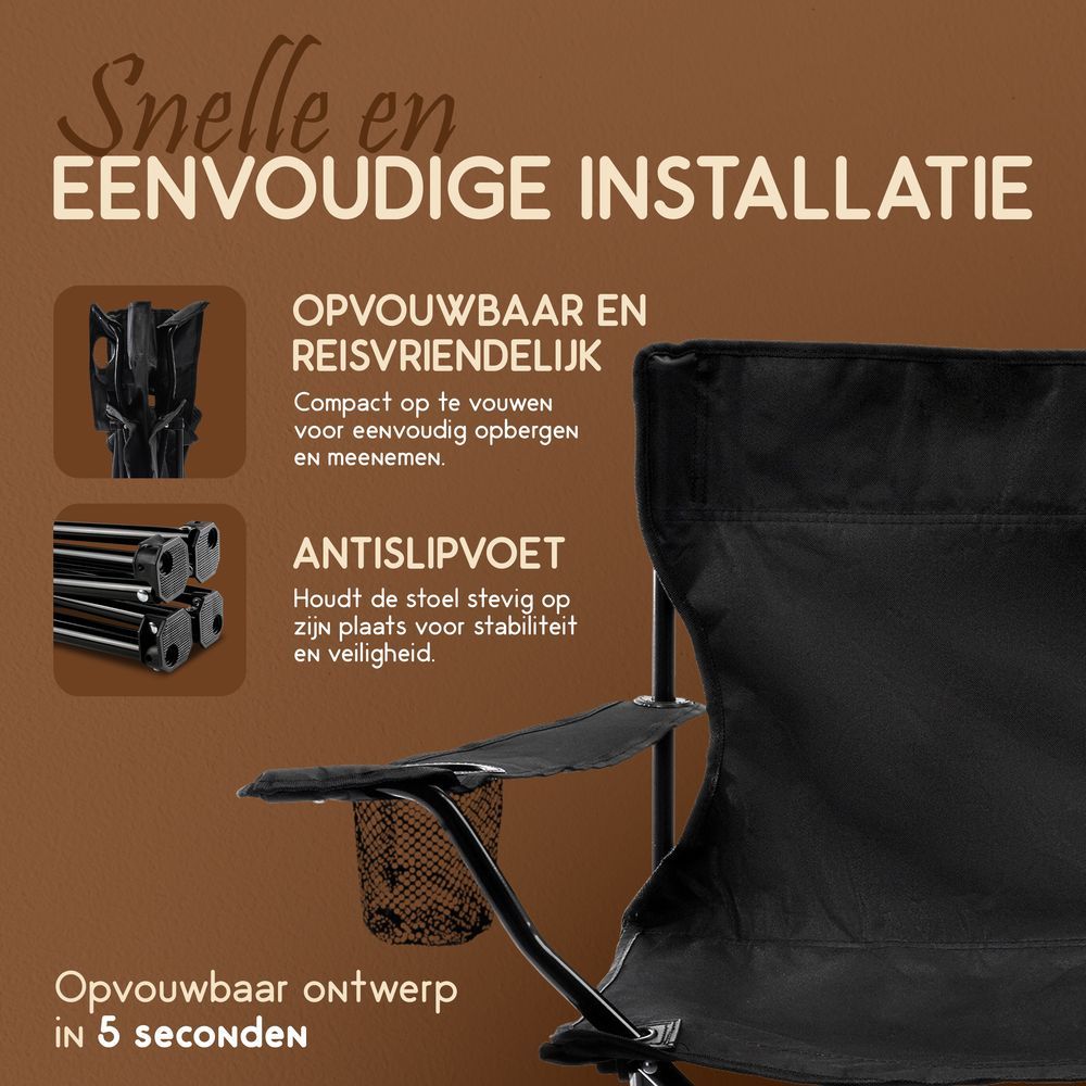 Recalma opvouwbare campingstoelen – set van 2